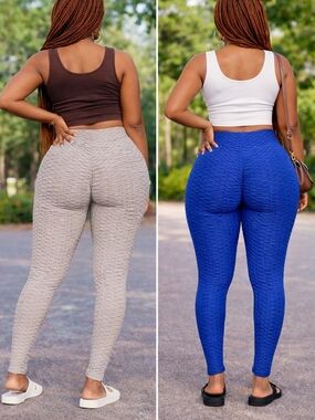 Bundle of 2 womens butt lifting Scrunch  leggings